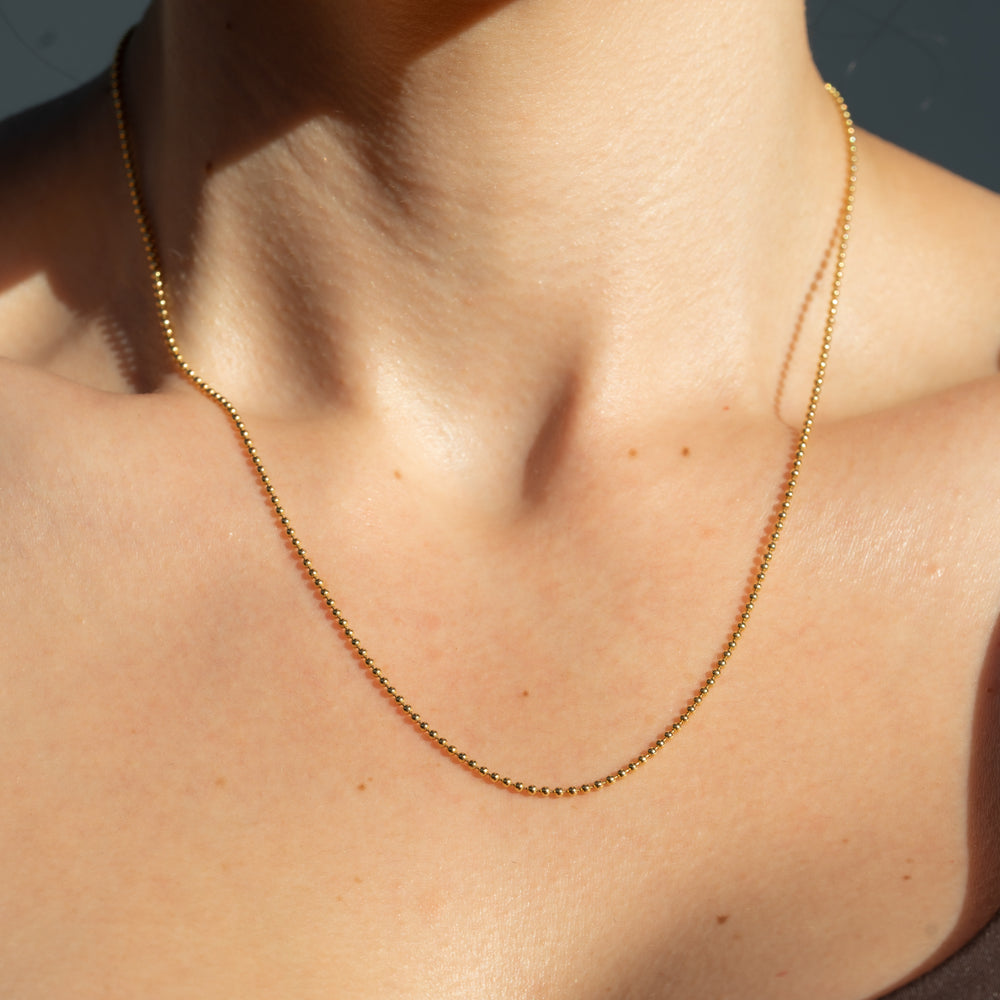 14K Gold Filled Necklaces Baby Ball Chain Necklace LINK'D THE LABEL