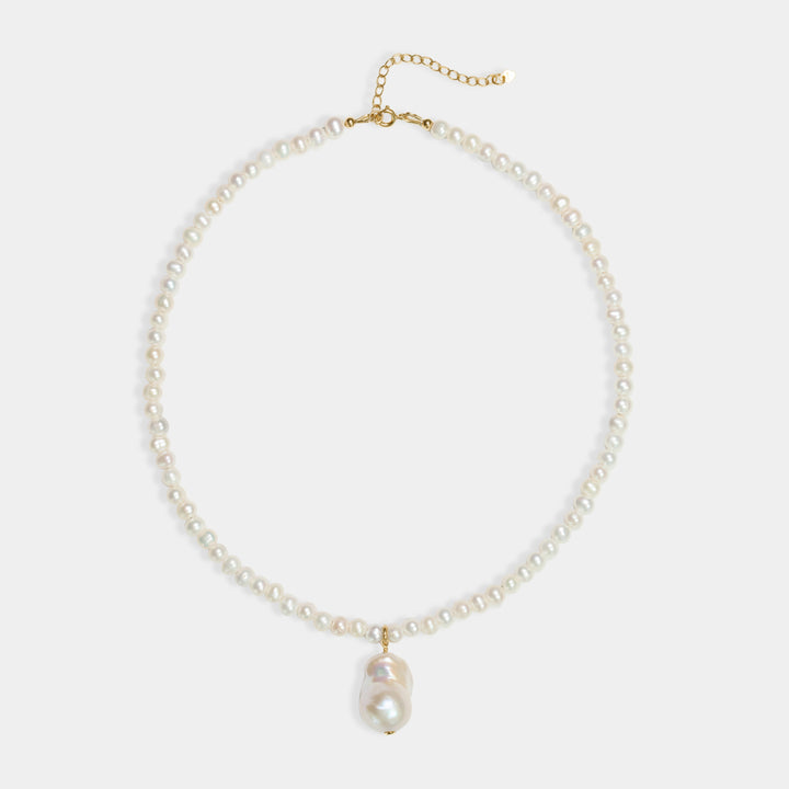14K Gold Filled Necklaces Bahia Baroque Pearl Necklace LINK'D THE LABEL