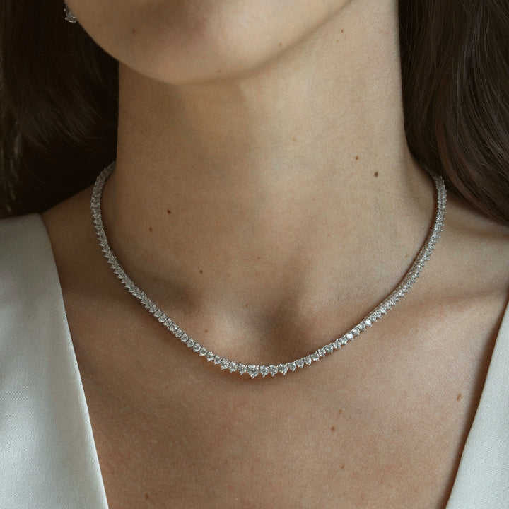 14K Gold Filled Necklaces Graduated Tennis Necklace LINK'D THE LABEL