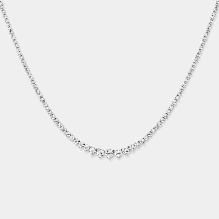 14K Gold Filled Necklaces Graduated Tennis Necklace LINK'D THE LABEL