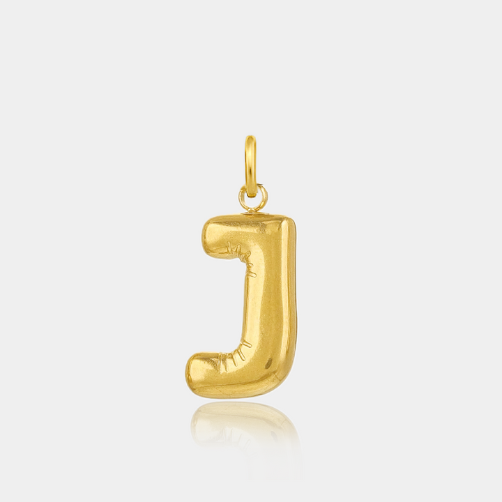 14K Gold Filled Necklaces Jumbo Bubble Letter Charm LINK'D THE LABEL