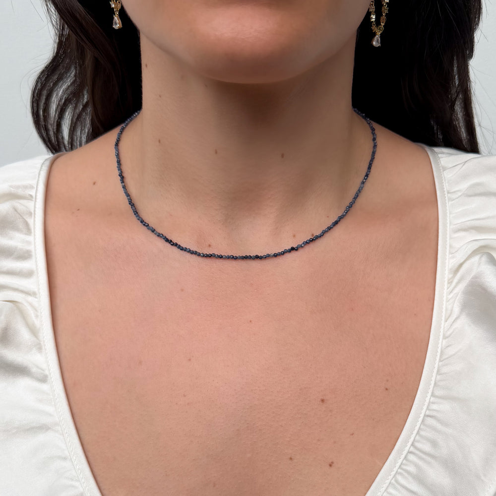 14K Gold Filled Necklaces Marina Sapphire Necklace LINK'D THE LABEL