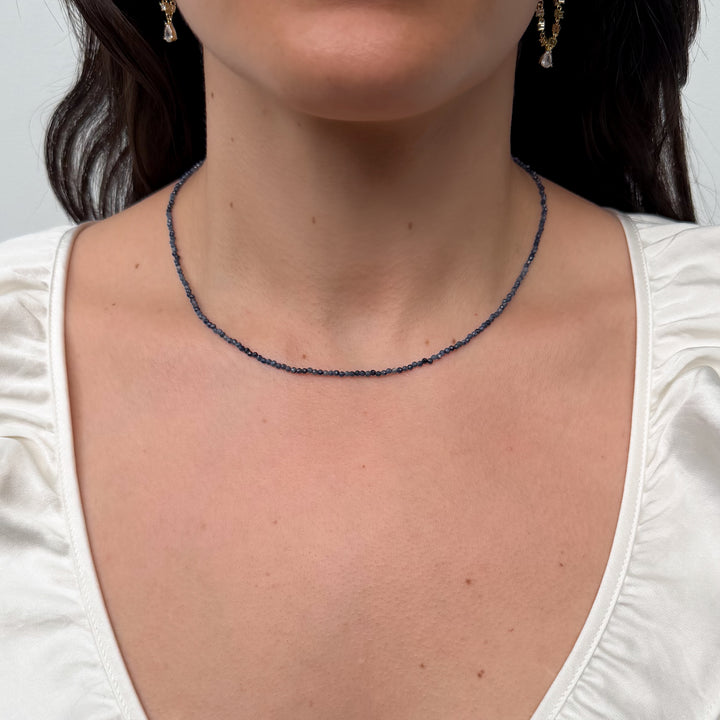 14K Gold Filled Necklaces Marina Sapphire Necklace LINK'D THE LABEL