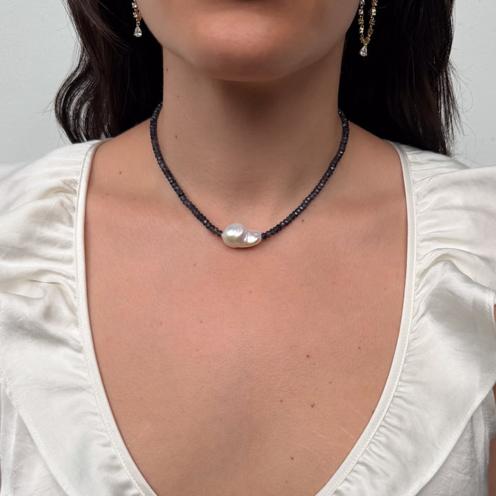 14K Gold Filled Necklaces Notte Iolite Necklace LINK'D THE LABEL