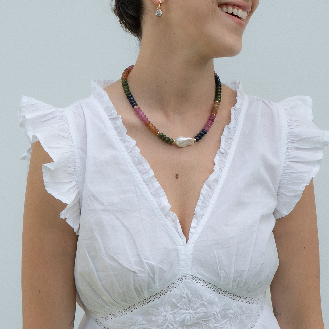 14K Gold Filled Necklaces Ocean Drive Baroque Pearl Necklace LINK'D THE LABEL