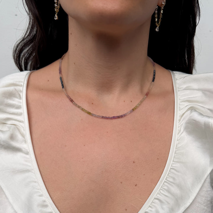 14K Gold Filled Necklaces Sfumato Sapphire Necklace LINK'D THE LABEL