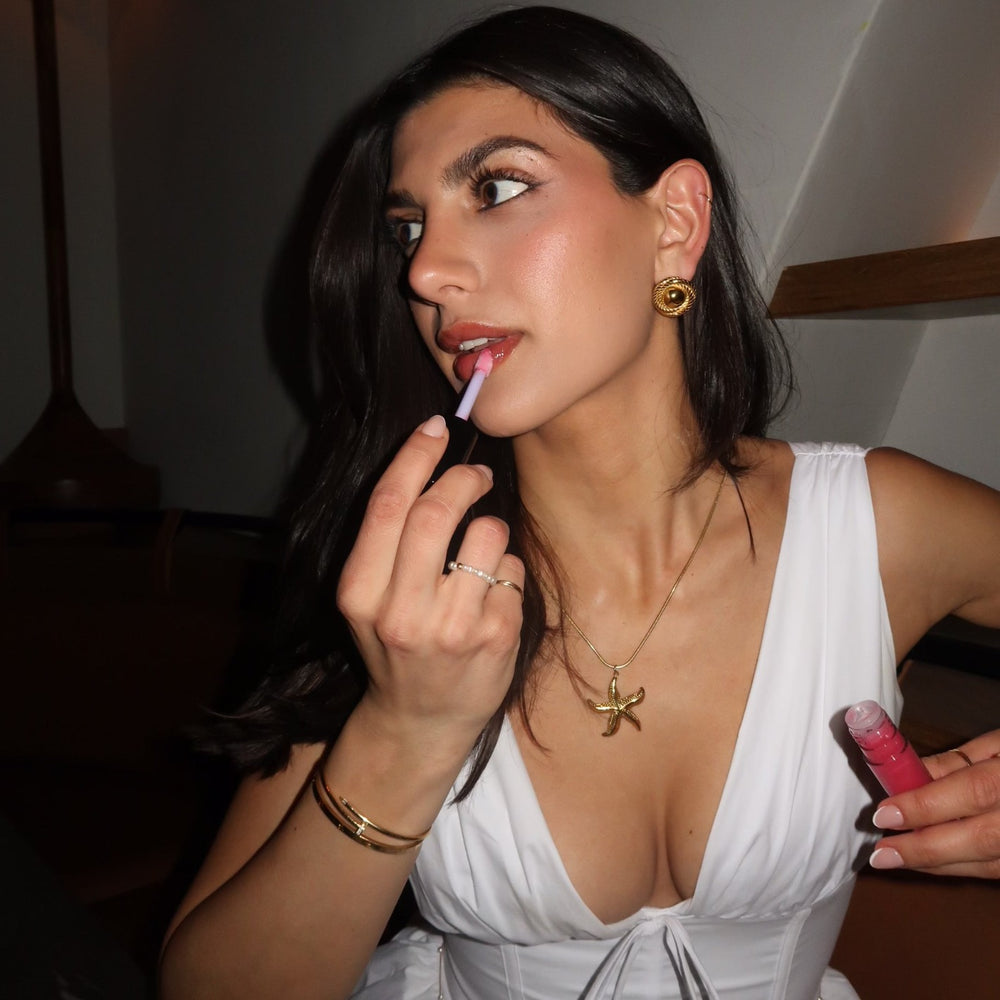 14K Gold Filled Ponchik Round Vintage Earrings LINK'D THE LABEL