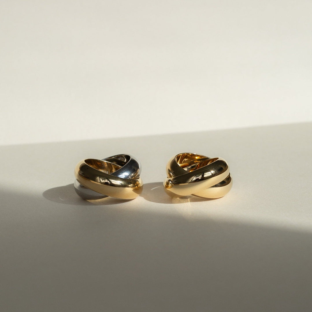 14K Gold Filled Rings Chunky Crossover Ring LINK'D THE LABEL