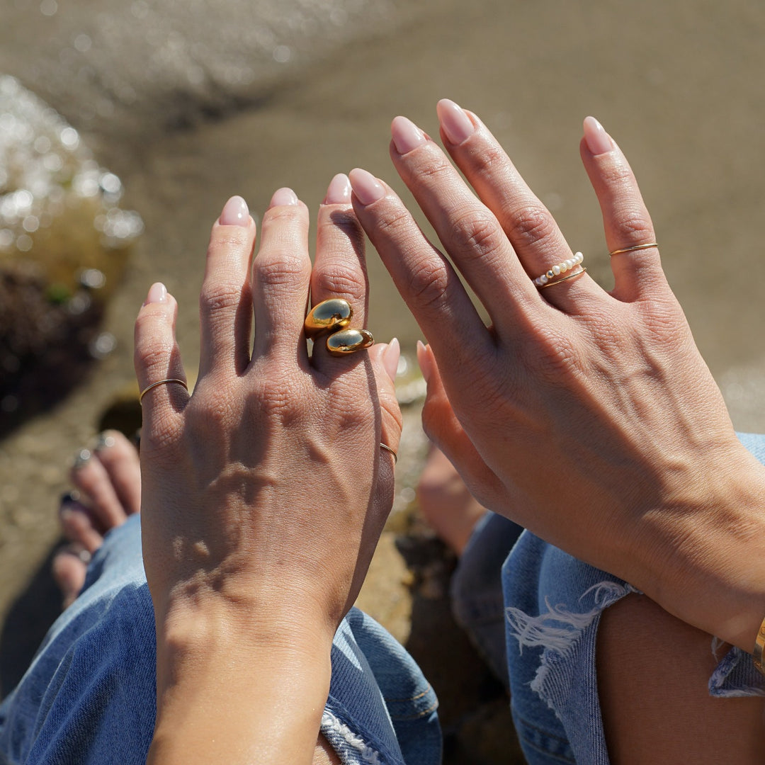 14K Gold Filled Rings Round Wire Stacking Ring LINK'D THE LABEL