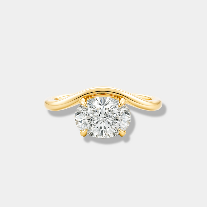 14K Gold Filled Rings Rowe Solitaire Pinky Ring LINK'D THE LABEL