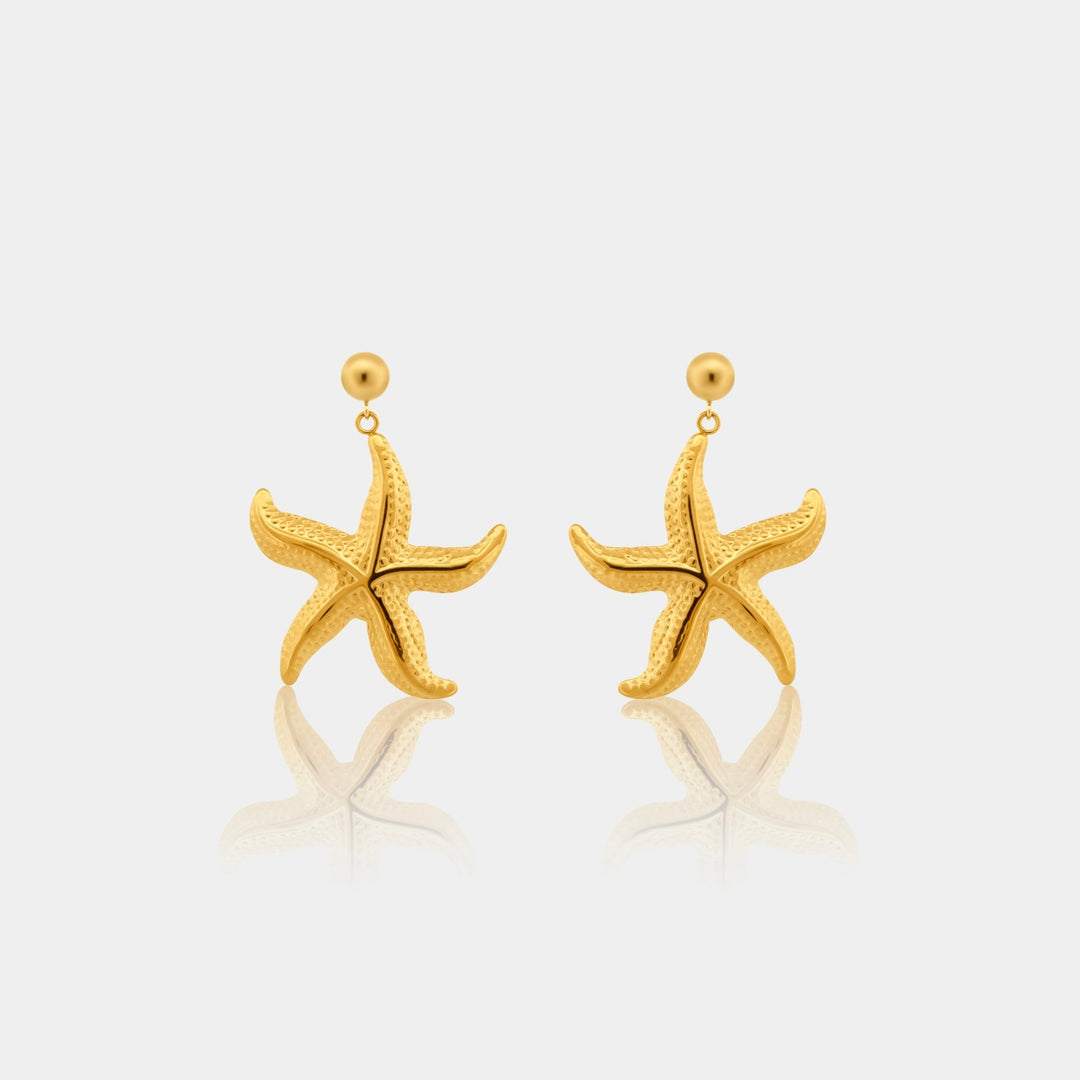 14K Gold Filled Sunrise Starfish Earrings LINK'D THE LABEL