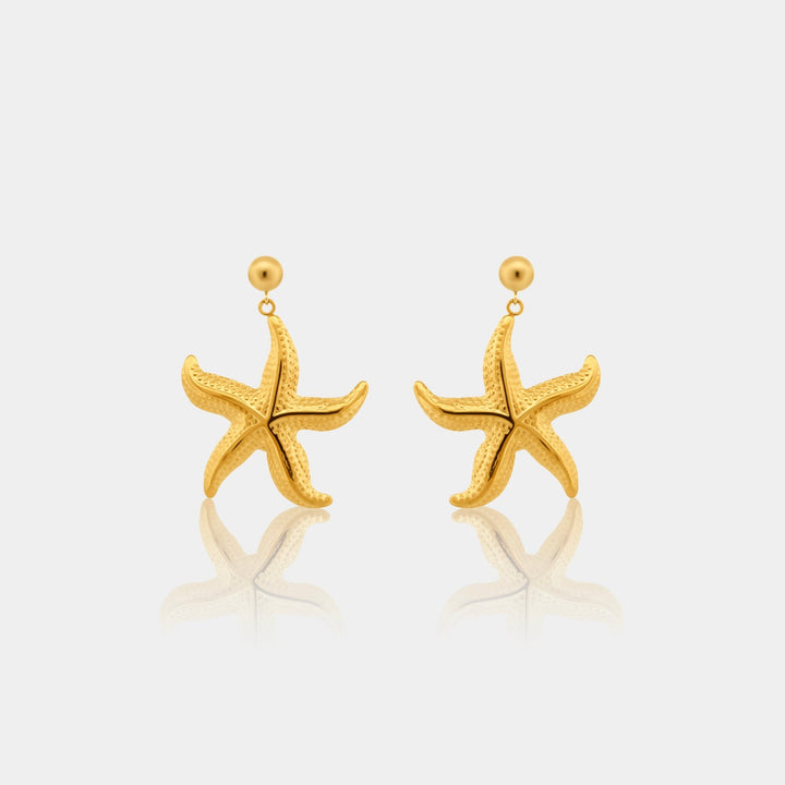 14K Gold Filled Sunrise Starfish Earrings LINK'D THE LABEL