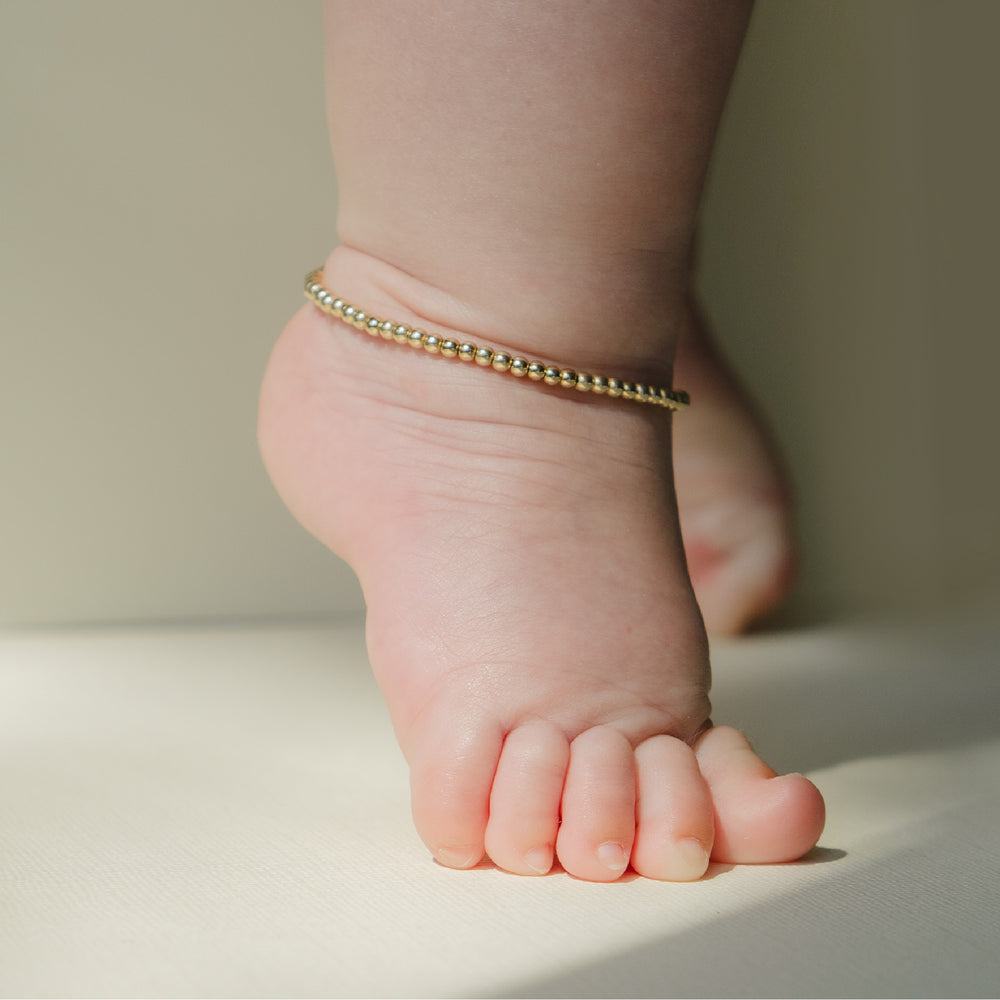 14K Gold Filled The Classic Mini Baby Bracelet/Anklet LINK'D THE LABEL
