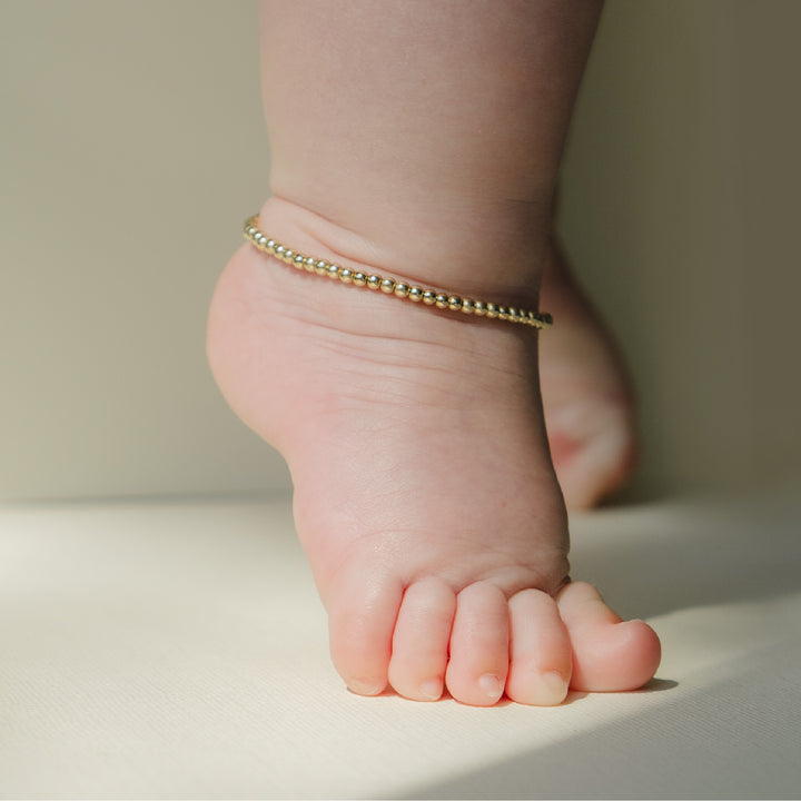 14K Gold Filled The Classic Mini Baby Bracelet/Anklet LINK'D THE LABEL