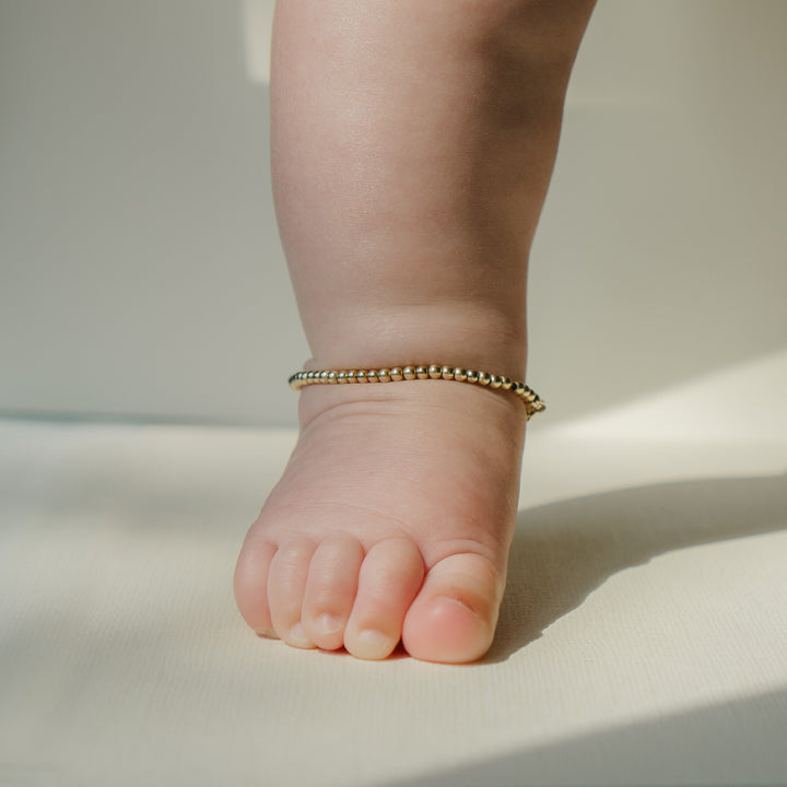14K Gold Filled The Classic Mini Baby Bracelet/Anklet LINK'D THE LABEL