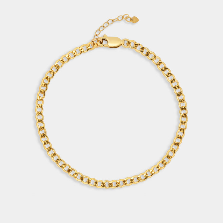 14K Gold Filled The Mini Curb Baby Bracelet/Anklet LINK'D THE LABEL