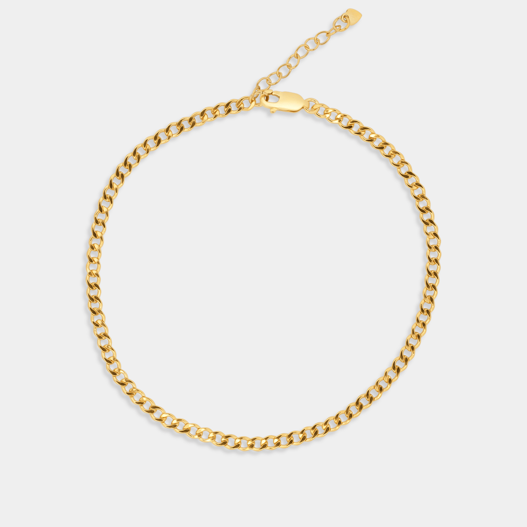 14K Gold Filled The Mini Curb (Mama Edition) Bracelet/Anklet LINK'D THE LABEL