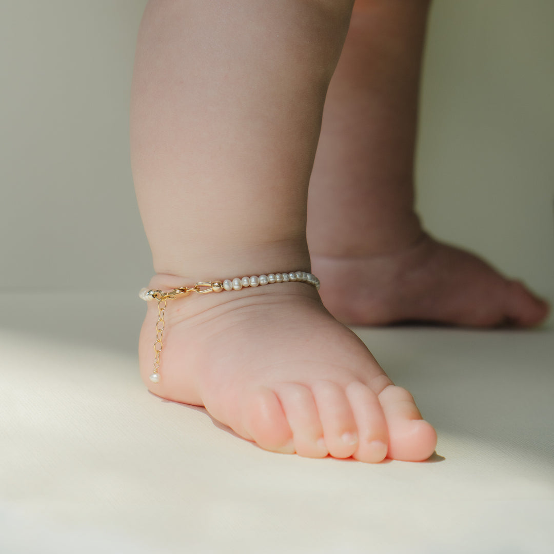 14K Gold Filled Tiny Treasure Baby Bracelet/Anklet LINK'D THE LABEL