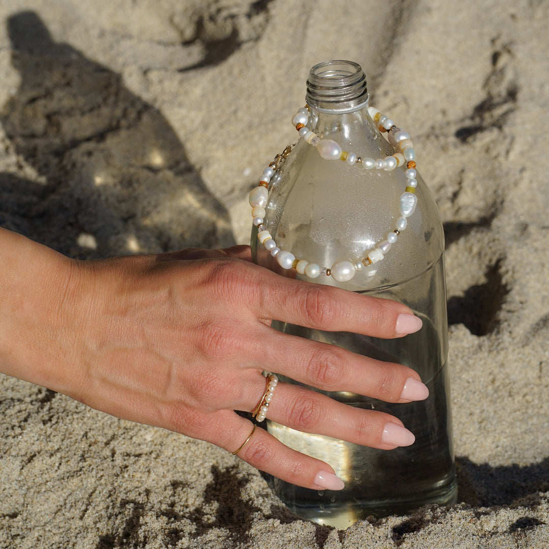 14K Gold Filled West Coast Pearl Ring LINK'D THE LABEL