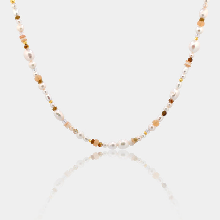 14K Gold Filled Yojik Mixed Pearl Necklace LINK'D THE LABEL