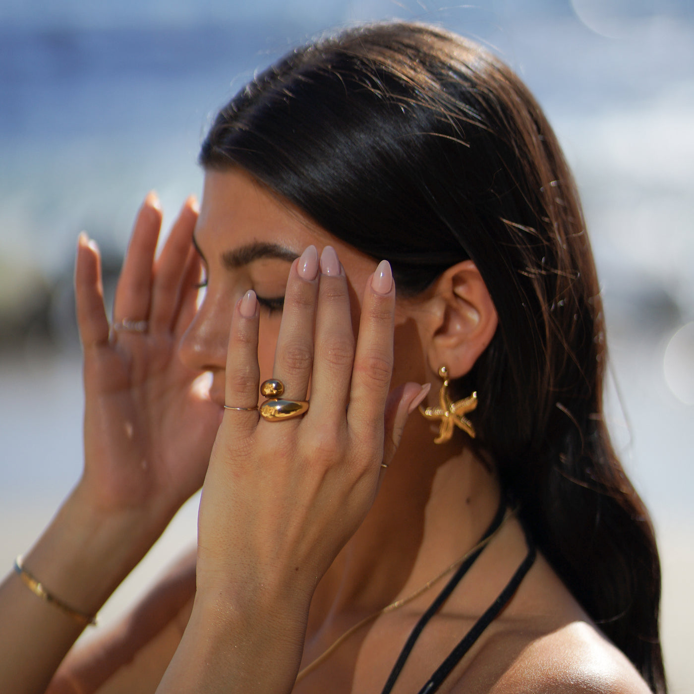 gold dome wrap ring