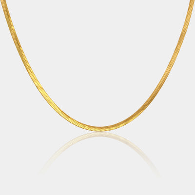 18k Gold Plated Herringbone Necklace