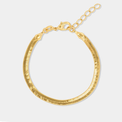 18k Gold Plated Herringbone Bracelet