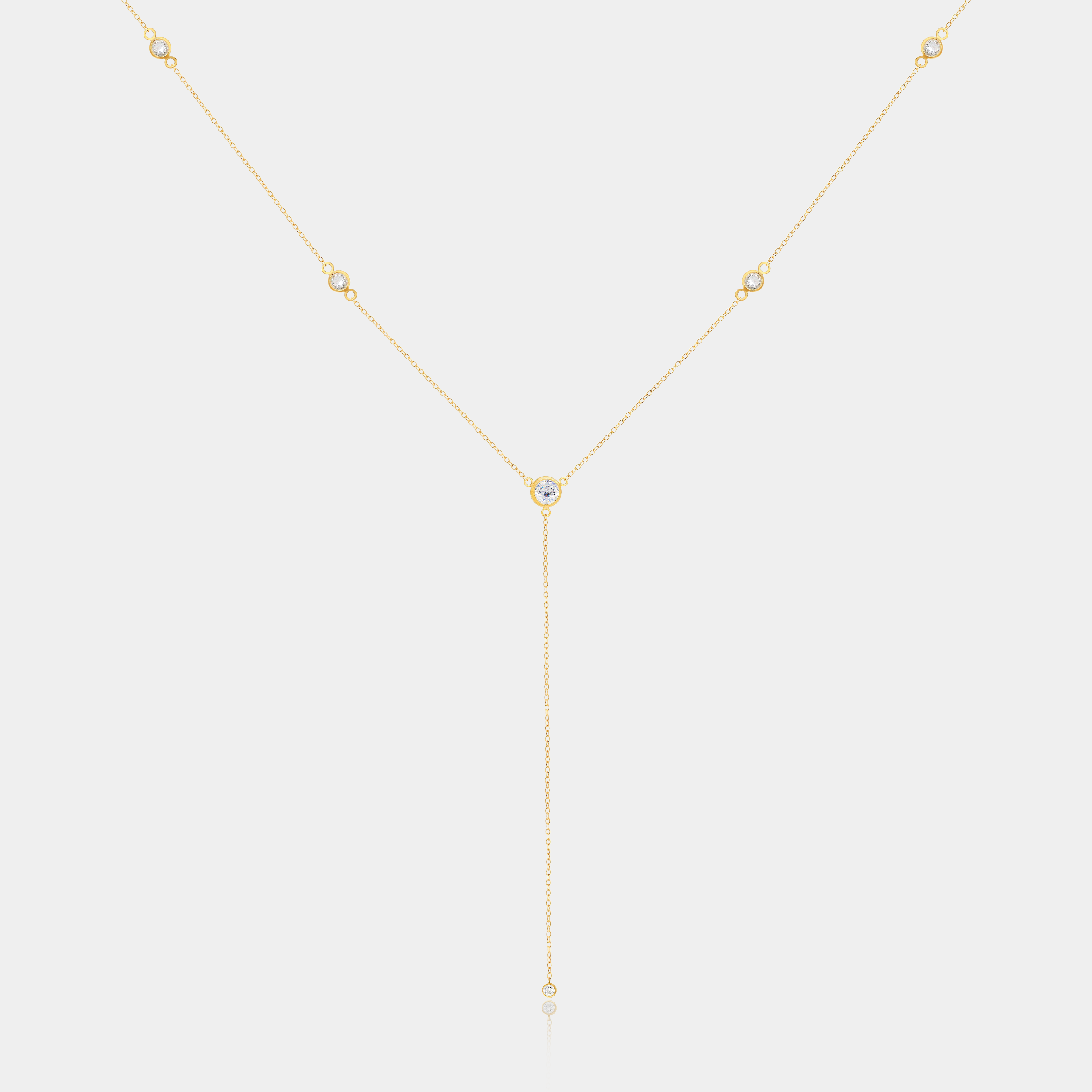 CZ Lariat Necklace – LINK'D THE LABEL