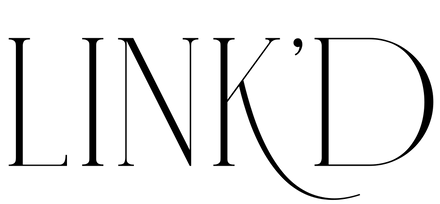 The wordmark 'LINK'D' in black serif type on a plain white background.