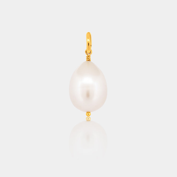freshwater teardrop pearl charm 