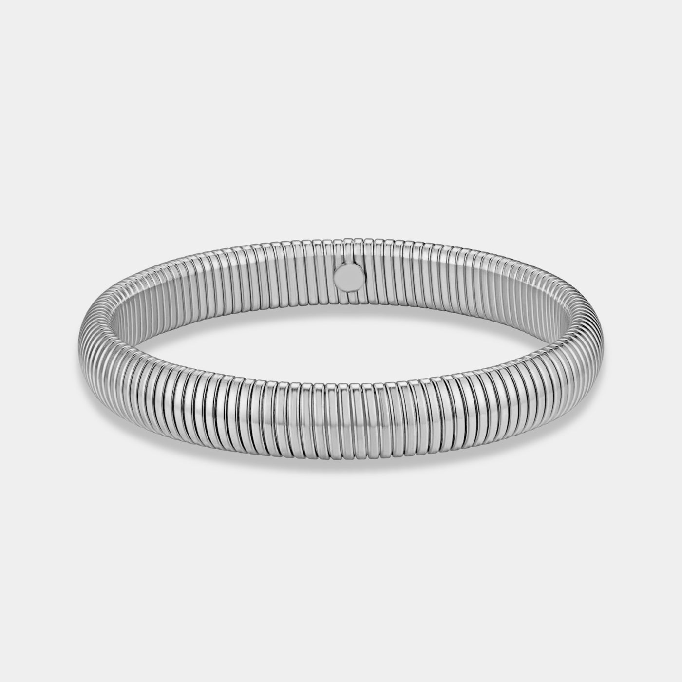 Silver Snake Cobra Bangle Bracelet #color_silver