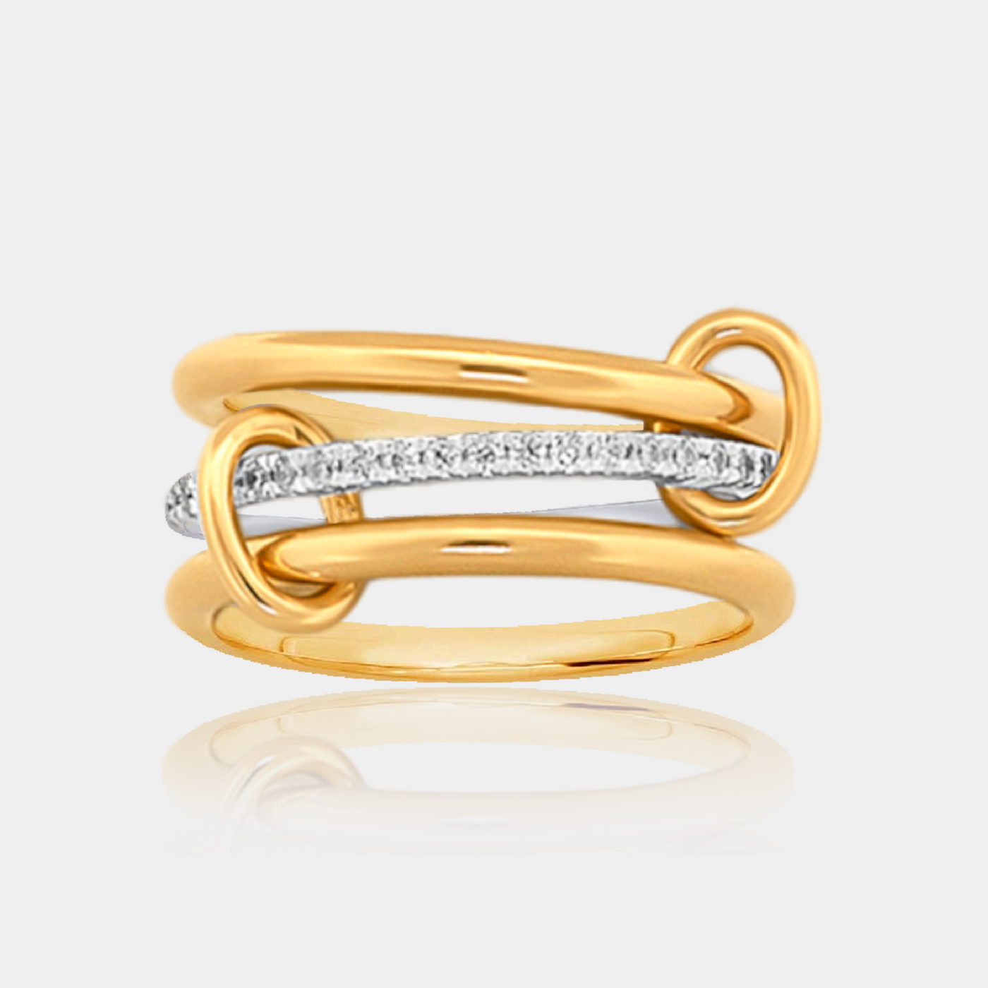 Two Tone Linked Ring 