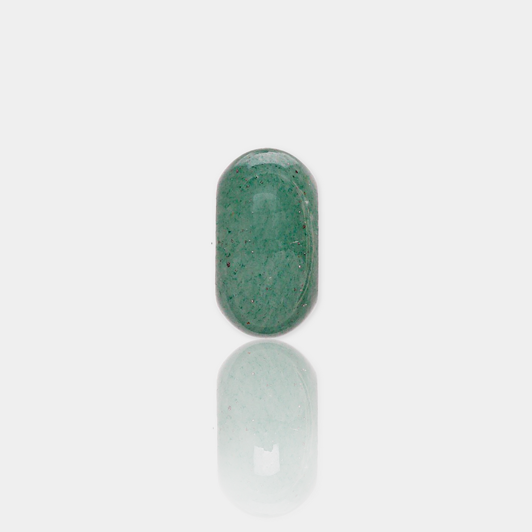 aventurine spacer bead on a light grey background