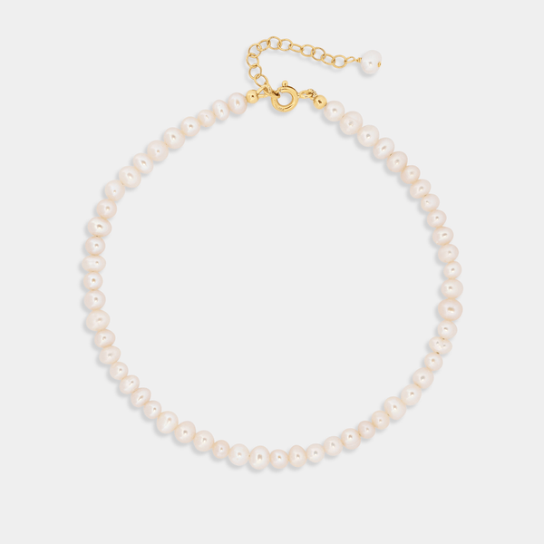 Freshwater Pearl Flower Link Necklace in 14kt Gold Filled – Katie