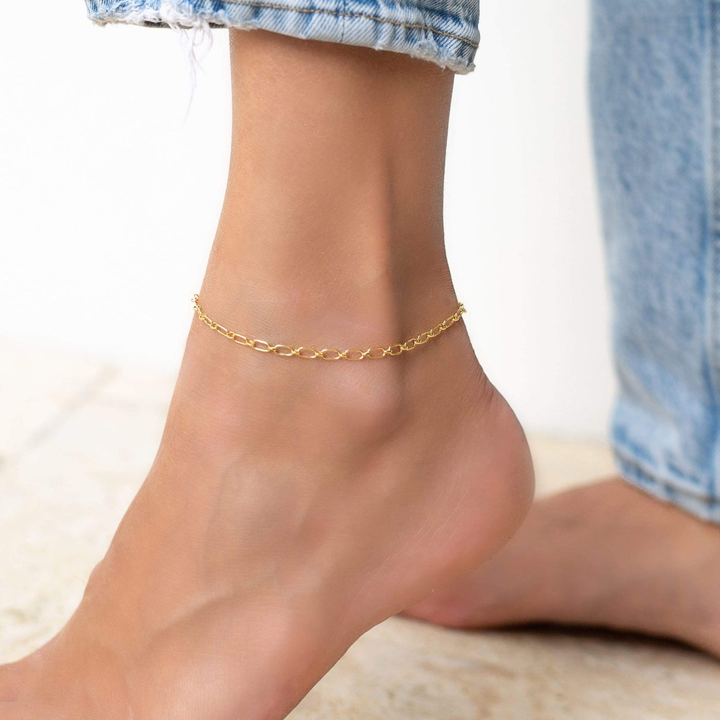 14K Gold Filled Anklets Emma Anklet LINK'D THE LABEL