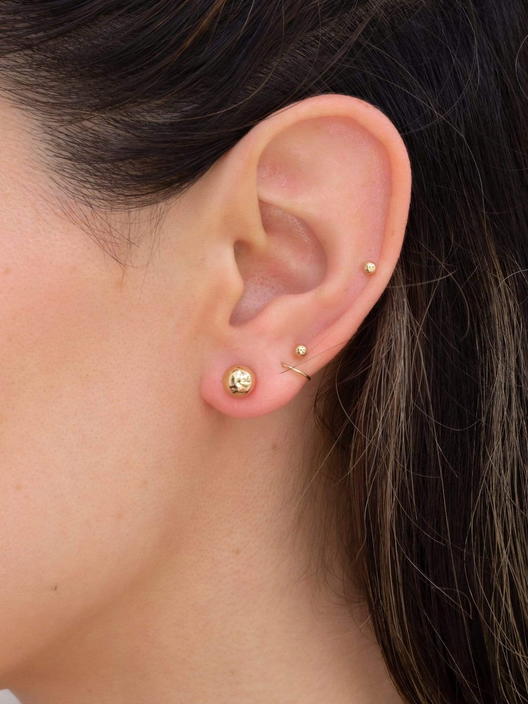14K Gold Filled Earrings Gold Bead Earrings LINK'D THE LABEL