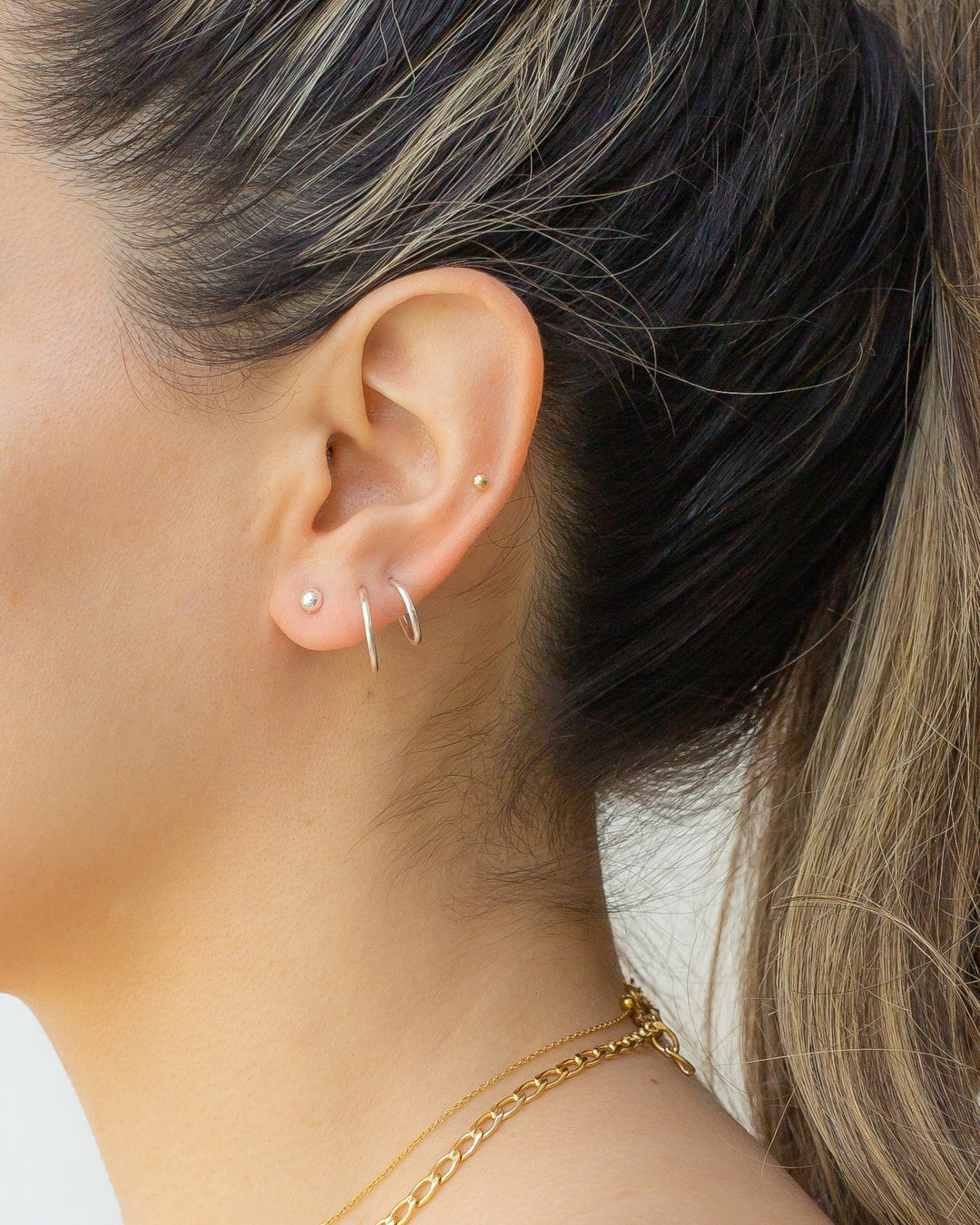 14K Gold Filled Earrings Gold Bead Earrings LINK'D THE LABEL