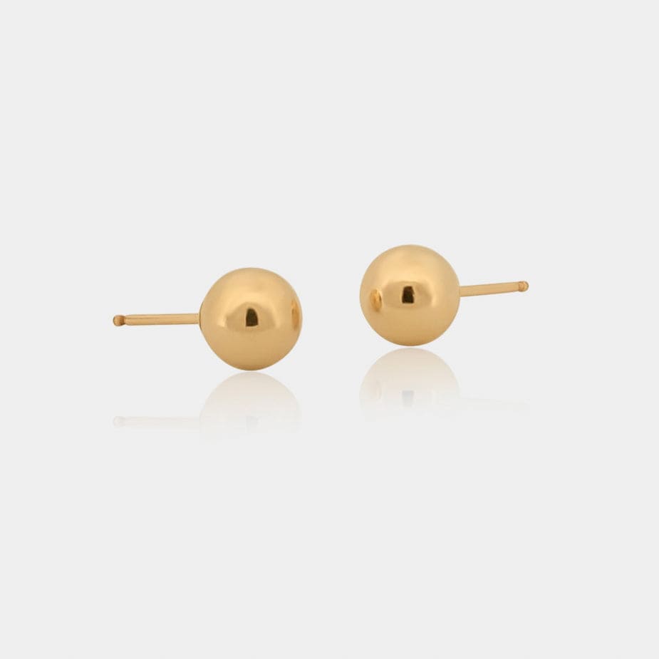 14K Gold Filled Earrings Gold Bead Earrings LINK'D THE LABEL