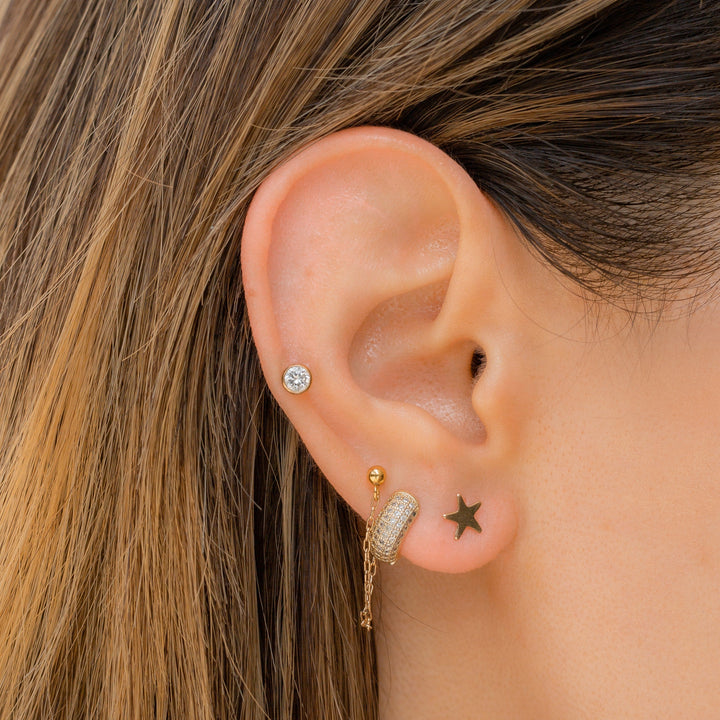 14K Gold Filled Earrings Star Studs LINK'D THE LABEL