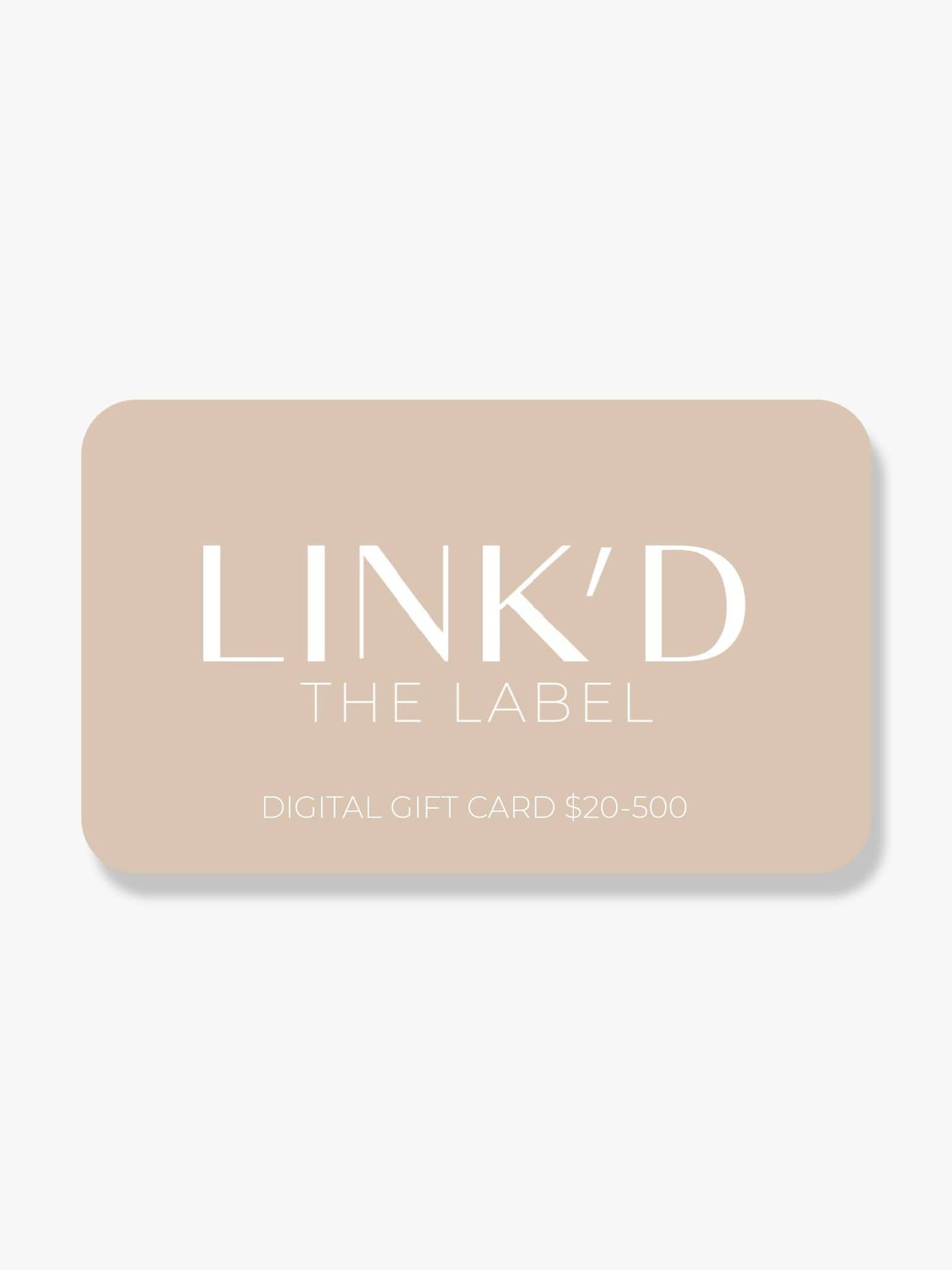 14K Gold Filled Gift Card Digital Gift Card LINK'D THE LABEL