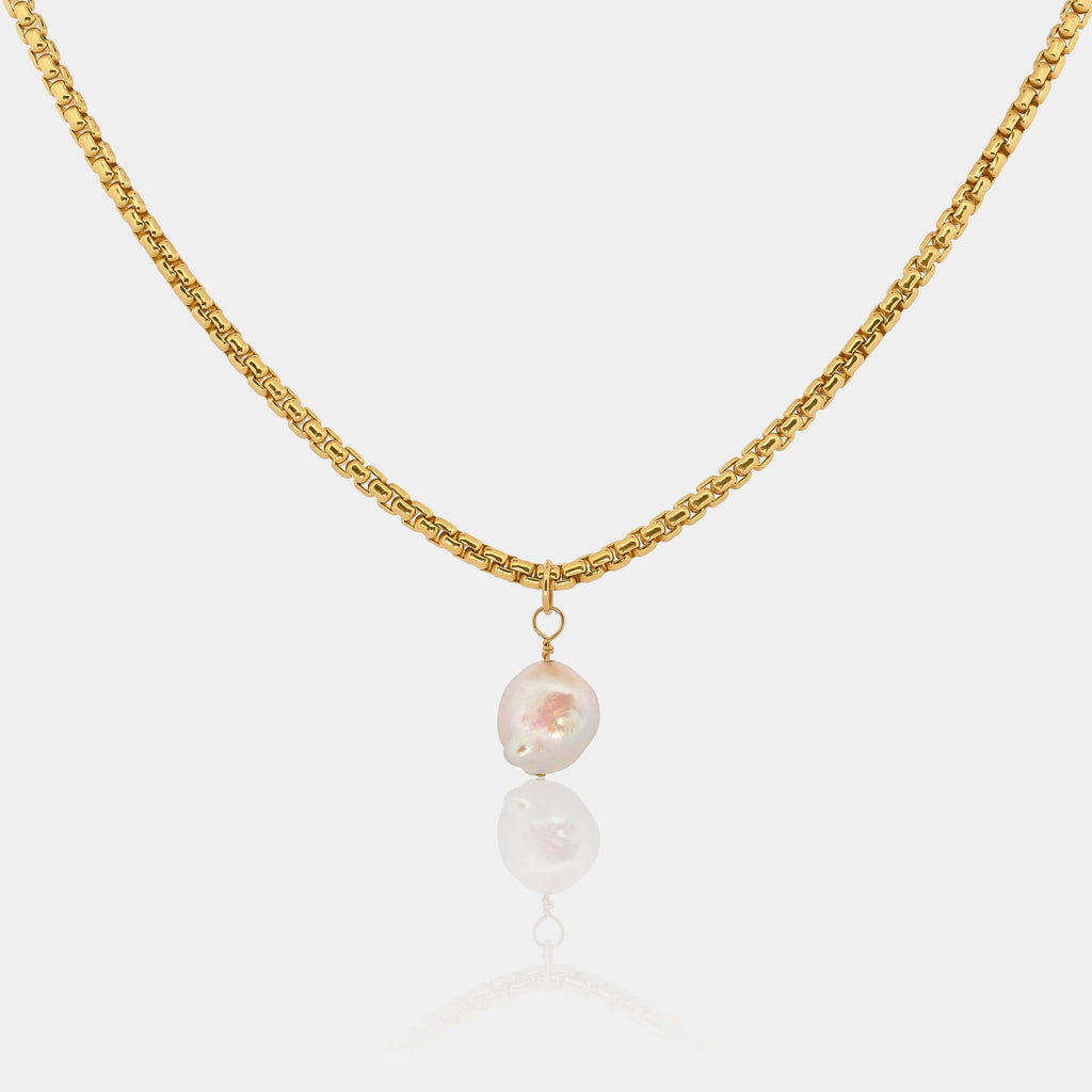 ネックレス・ペンダント Pearl Drop Chain Scarf Necklace #9728 14k-gold-filled-necklaces-