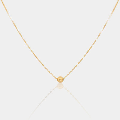 14K Gold Filled Necklaces Bead Solitaire Necklace LINK'D THE LABEL