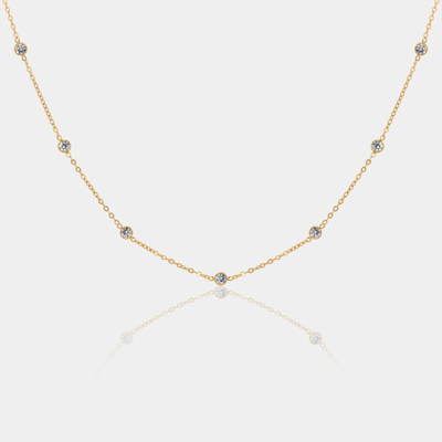 14K Gold Filled Necklaces Chiara CZ Necklace LINK'D THE LABEL