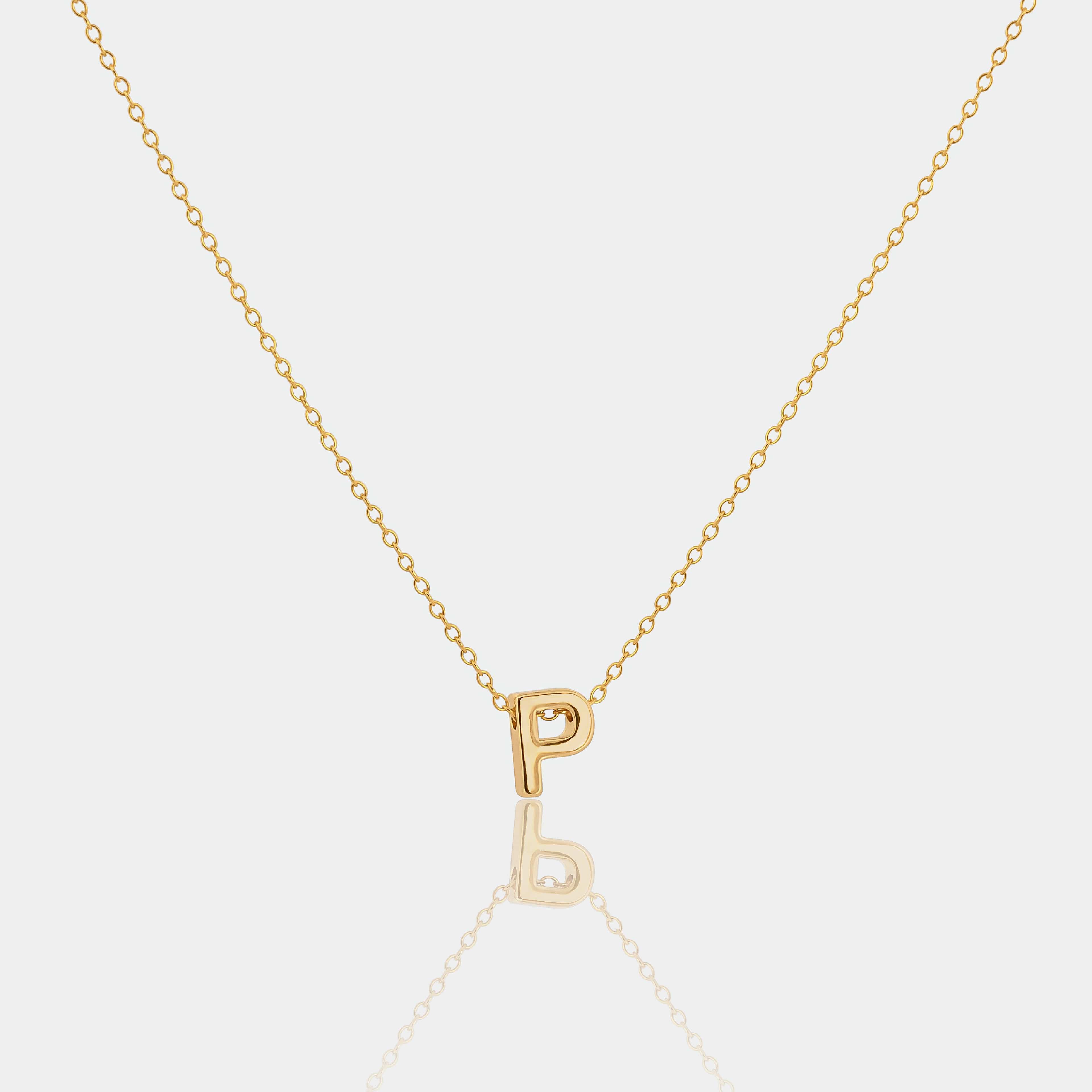 Classic Initial Necklace | Personalized 14k Gold | LINK'D – LINK'D THE ...