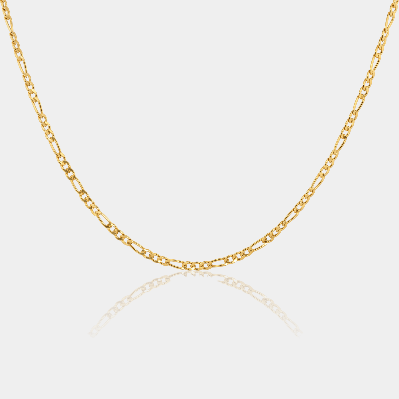 14K Gold Filled Necklaces Figaro Necklace LINK'D THE LABEL