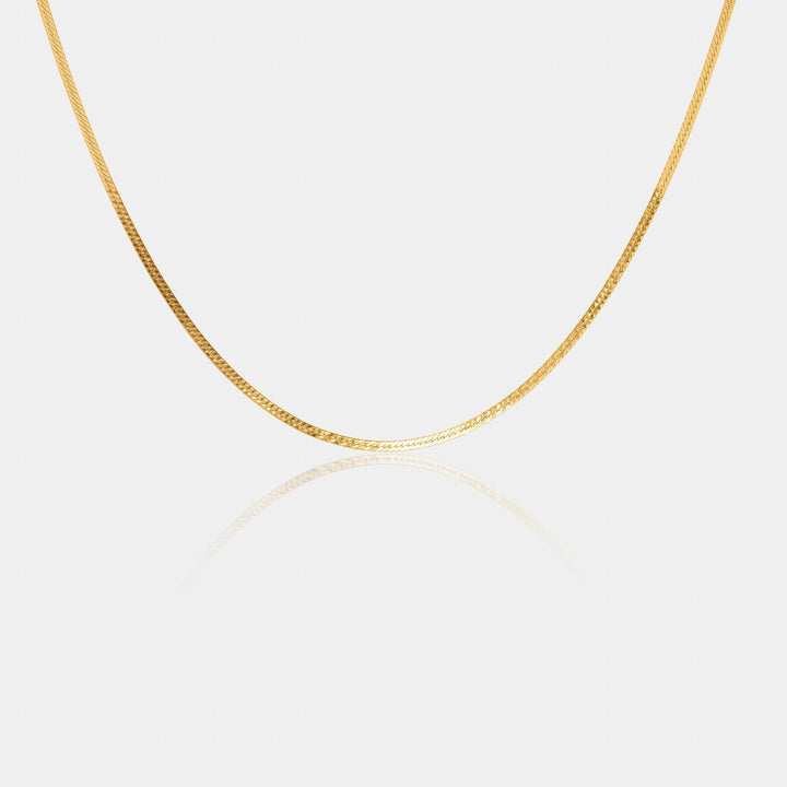 14K Gold Filled Necklaces Herringbone Necklace LINK'D THE LABEL