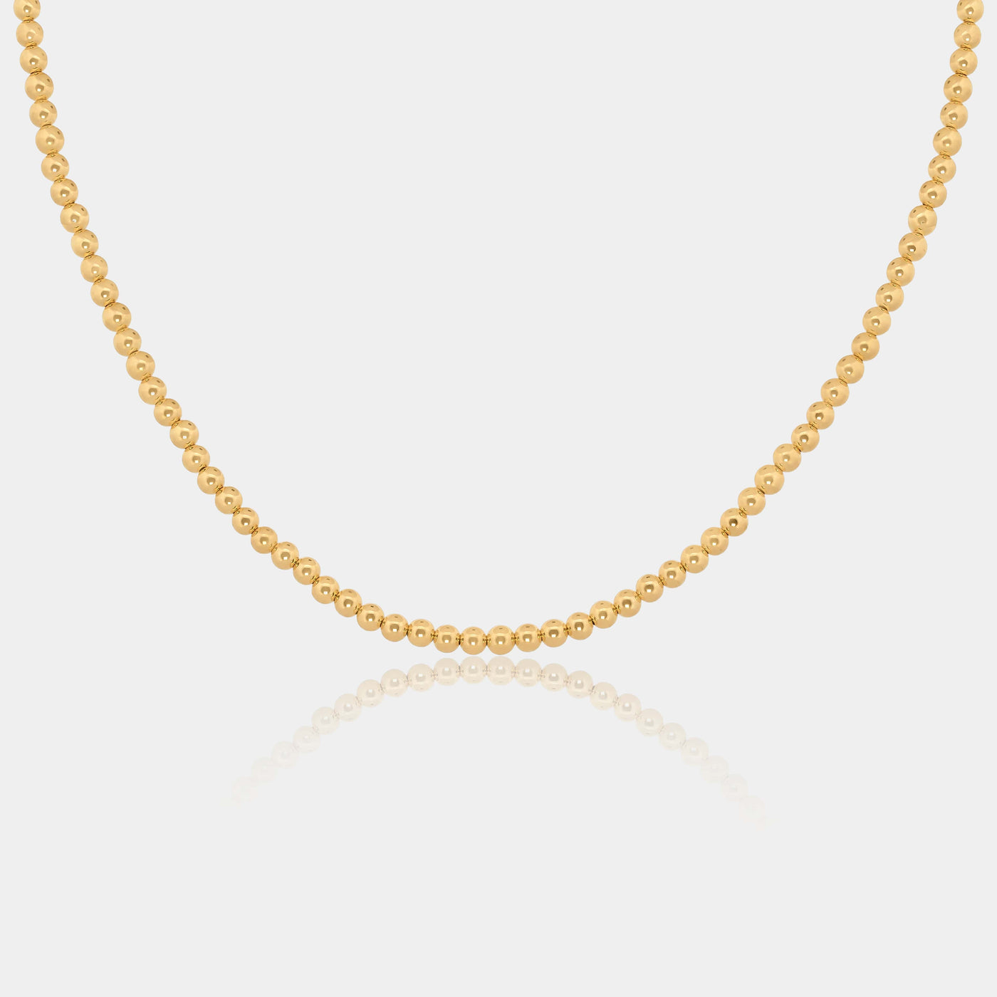 14K Gold Filled Necklaces Large Gold Beaded Necklace LINK'D THE LABEL