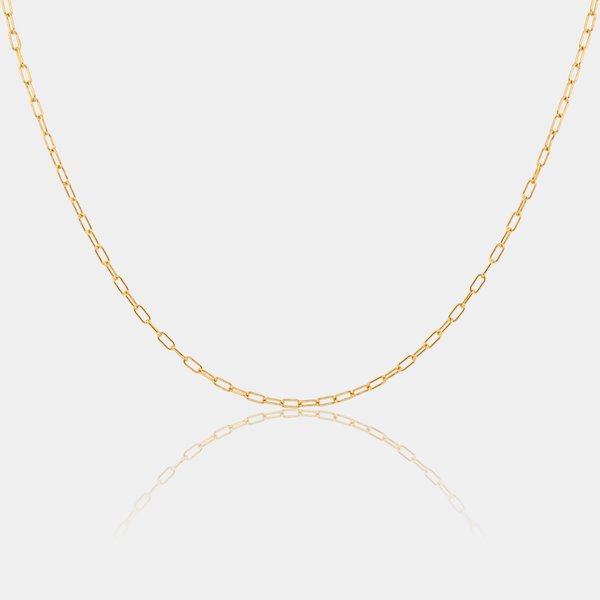  Gold Cable Link Pendant Necklace: 14k Gold Plated Loop Chain  Link Statement Choker Necklace for Women - Chunky Fashion Double Oval Hoop Pendant  Jewelry - Simple Elegant Girls Gift (Gold): Clothing