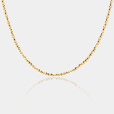 14K Gold Filled Necklaces Medium Gold Beaded Necklace LINK'D THE LABEL