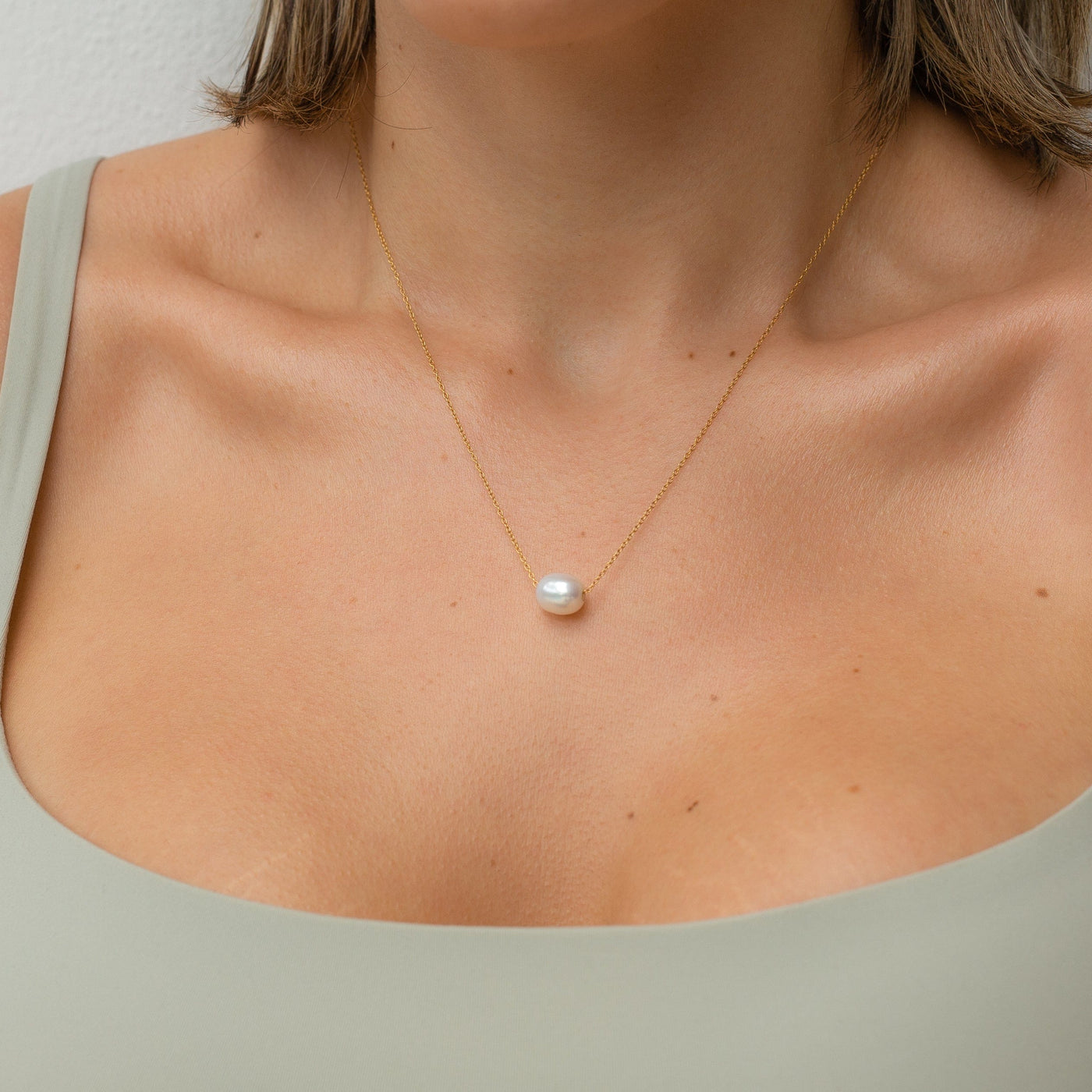 14K Gold Filled Necklaces Pia Pearl Necklace LINK'D THE LABEL